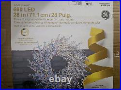 Ge Color Choice 600 Led Dual Color Lighted White Winterberry Branch Wreath New