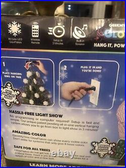 Geek My Tree GlowFlakes Musical Light Show System 12 Strands 96 Glowflakes New