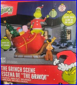 Gemmy 12ft Grinch on Sleigh with Max Lighted Inflatable
