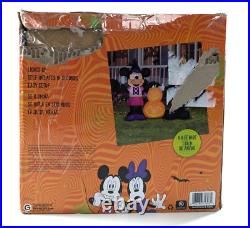 Gemmy 5.5' Wide Airblown Mickey and Minnie withPumpkins Disney Halloween Inflatabl