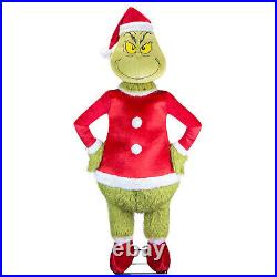 Gemmy 6 ft Life-Size Animated Fuzzy Grinch Singing & Dancing Decoration Red Gemmy 6 ft Life-Size Animated Fuzzy Grinch Singing & Dancing Decoration Red