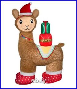 Gemmy 7FT PreLit LED Airblown Luxe Alpaca Christmas Inflatable