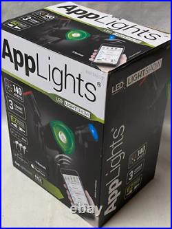 Gemmy Applights 3 Spotlights Led Lights 140 Effects Apps Bluetooth Control New