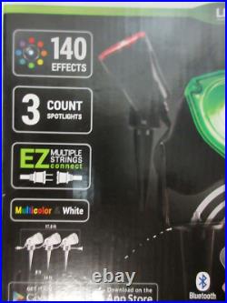 Gemmy Applights 3 Spotlights Led Lights 140 Effects Apps Bluetooth Control New