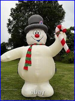 Gemmy Christmas 9 ft Frosty the Snowman withCandy Cane Airblown ...