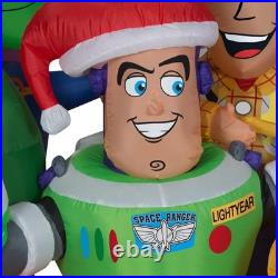 Gemmy Christmas Airblown Inflatable Toy Story withSleigh Scene Disney, 5 ft Tall