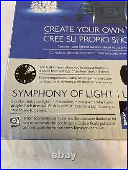 Gemmy Christmas Create Your Own Holiday Lightshow With Timer 6 Outlet NEW
