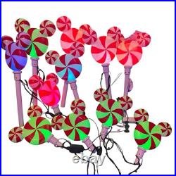 Gemmy Christmas Mickey Mouse Peppermint Pathway Lights Disney Blow Mold Gemmy Christmas Mickey Mouse Peppermint Pathway Lights Disney Blow Mold