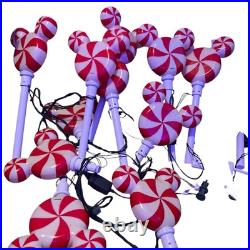 Gemmy Christmas Mickey Mouse Peppermint Pathway Lights Disney Blow Mold Gemmy Christmas Mickey Mouse Peppermint Pathway Lights Disney Blow Mold