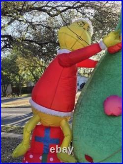 Gemmy Dr Seuss 10 ft Grinch Max (No Stakes) Christmas Tree Airblwon Inflatable