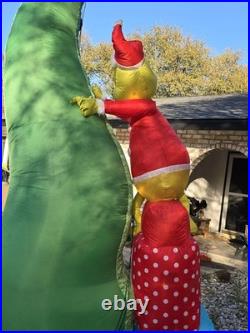 Gemmy Dr Seuss 10 ft Grinch Max (No Stakes) Christmas Tree Airblwon Inflatable