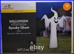 Gemmy Halloween 10 ft Lights Up Spooky Ghost Airblown Inflatable NIB