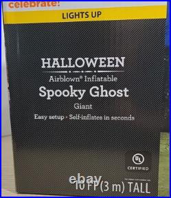 Gemmy Halloween 10 ft Lights Up Spooky Ghost Airblown Inflatable NIB