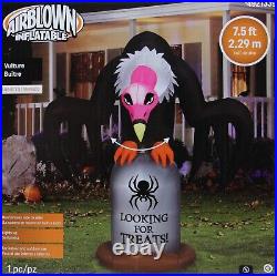 Gemmy Halloween 7.5 ft Vulture Head Moves Airblown Inflatable NIB
