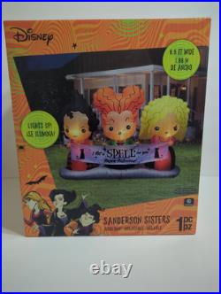 Gemmy Halloween Airblown Hocus Pocus Sisters Inflatable Scene Disney 4.5 ft Tall