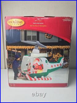 Gemmy Holiday Living 8ft Animated Santa Helicopter Christmas Airblown Inflatable