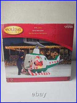 Gemmy Holiday Living 8ft Animated Santa Helicopter Christmas Airblown Inflatable