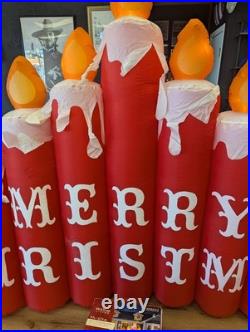 Gemmy Holiday Living 9 ft Lighted Christmas Candles Airblown Inflatable With Box