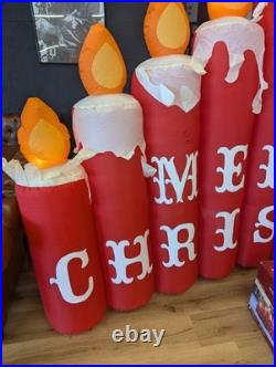 Gemmy Holiday Living 9 ft Lighted Christmas Candles Airblown Inflatable With Box