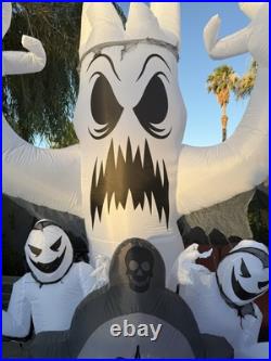 Gemmy LED Haunted Graveyard Scene 10Ft Airblown Inflatable 4921343 Halloween