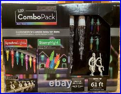 Gemmy Lightshow 3 LED Synchro Lights Icicle + 2 LED Starry Night Lights 61 ft Gemmy Lightshow 3 LED Synchro Lights Icicle + 2 LED Starry Night Lights 61 ft