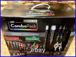 Gemmy Lightshow 3 LED Synchro Lights Icicle + 2 LED Starry Night Lights 61 ft Gemmy Lightshow 3 LED Synchro Lights Icicle + 2 LED Starry Night Lights 61 ft