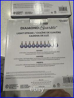 Gemmy Lightshow Diamond Sparkle 10 Ct G70 LED Sparkling Multicolor Lights Qty 3