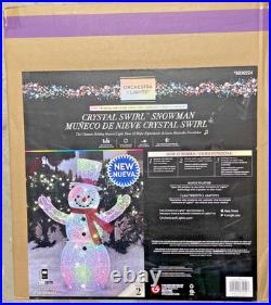 Gemmy Orchestra of Lights Color-Changing 48 in Freestanding Snowman Yard Decor