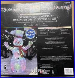 Gemmy Orchestra of Lights Color-Changing 48 in Freestanding Snowman Yard Decor