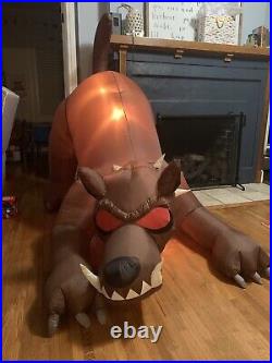 Gemmy Pumpkin Hollow Animated Airblown Hound. Recently Tested 8.29.24