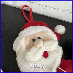 Gemmy Santa Claus Advent Christmas Calendar Felt Star TALKs 24 Cheeks Light Up