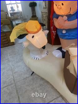 Gemmy Snoopy & Charlie Brown Christmas Play Nativity Scene 6 Feet Tall