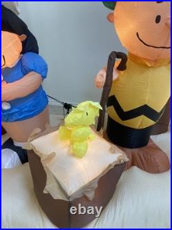 Gemmy Snoopy & Charlie Brown Christmas Play Nativity Scene 6 Feet Tall