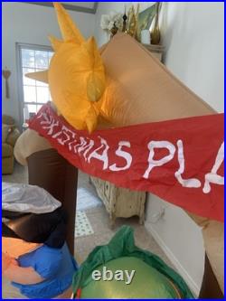 Gemmy Snoopy & Charlie Brown Christmas Play Nativity Scene 6 Feet Tall