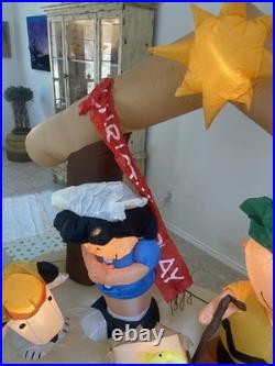 Gemmy Snoopy & Charlie Brown Christmas Play Nativity Scene 6 Feet Tall