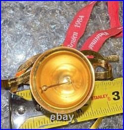 Georg Jensen 1984 24 Karat Gold Plated Bell/Heart Christmas Ornament Broken Box
