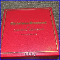Georg Jensen 1984 24 Karat Gold Plated Bell/Heart Christmas Ornament Broken Box