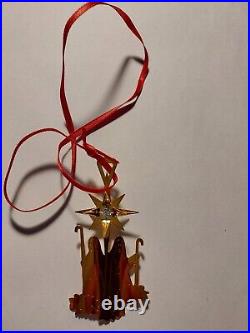 Georg Jensen Christmas Decoration Shepherds Gold Plated Swarovski, Denmark