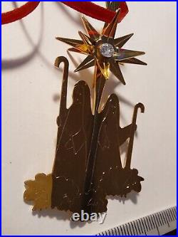 Georg Jensen Christmas Decoration Shepherds Gold Plated Swarovski, Denmark