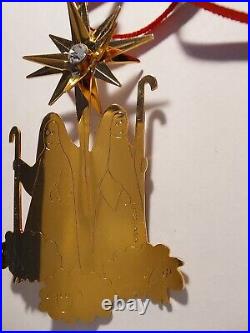 Georg Jensen Christmas Decoration Shepherds Gold Plated Swarovski, Denmark