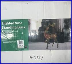 Gerson Company Lighted Vine Standing Buck Figurine