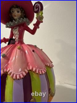 Ghoulish Pink Halloween Witch Girl Pumpkin Candy Figurine 9.5 inch Figure New