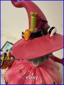 Ghoulish Pink Halloween Witch Girl Pumpkin Candy Figurine 9.5 inch Figure New
