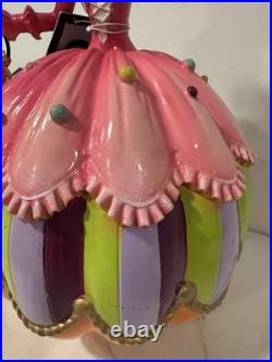 Ghoulish Pink Halloween Witch Girl Pumpkin Candy Figurine 9.5 inch Figure New