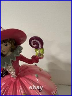 Ghoulish Pink Halloween Witch Girl Pumpkin Candy Figurine 9.5 inch Figure New