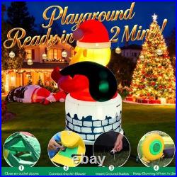 Giant 26-33FT Christmas Inflatable Santa Claus with Light For Xmas Party Event