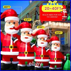 Giant 33 FT Premium Christmas Inflatable Santa Claus For Outdoor Lawn Yard 2025