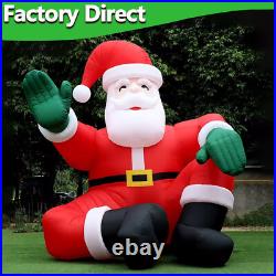 Giant 5m Christmas Sitting Inflatable Santa Claus For Xmas Party Decoration Toys