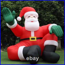 Giant 5m Christmas Sitting Inflatable Santa Claus For Xmas Party Decoration Toys