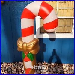 Giant 72 Candy Cane Lighted Blow Mold Christmas Holiday Decoration 6ft Tall